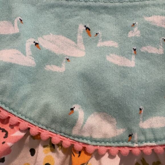 Matilda Jane Dress Toddler Size 4T Swan Floral Ruffle Hem Bloom Spring Summer - Picture 6 of 13